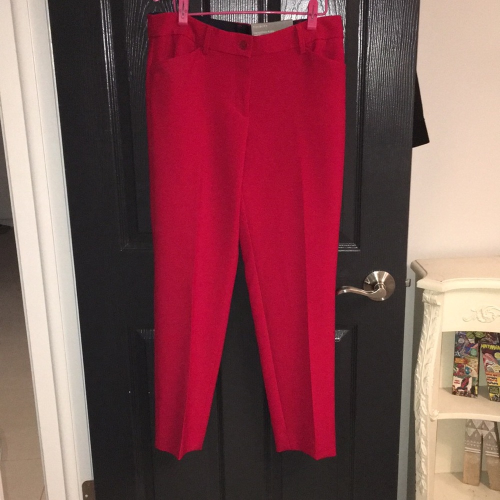 NWT Red Talbots Hampshire Ankle Pants, straight-leg, ankle-length